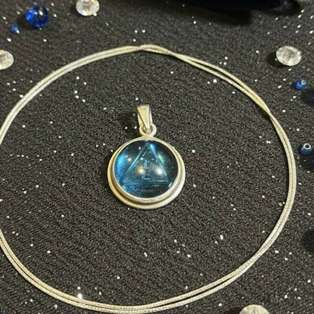 Gorgeous Aqua Sterling Silver Pendant